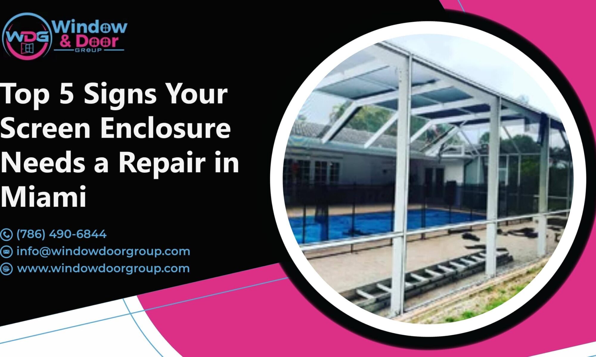 Top 5 Signs Your Screen Enclosure Needs a Repair in Miami